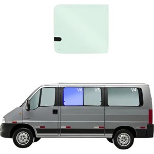 Vidro 1a Janela Fiat Ducato Teto Baixo 04/17 Lado Esquerdo