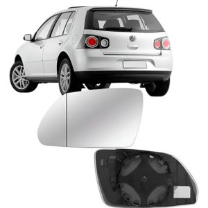 Refil Espelho Vw Golf 07/12 Lado Esquerdo Asférico C/ Base