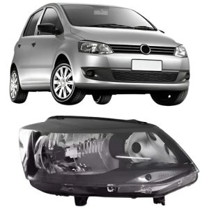 Farol Vw Fox 2010/2014 Fumê Foco Simples Lado Direito Direito/passageiro