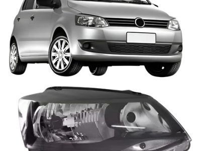 Farol Vw Fox 2010/2014 Fumê Foco Simples Lado Direito Direito/passageiro