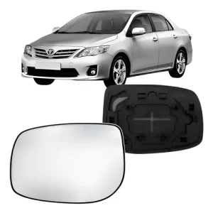 Refil Espelho Toyota Corolla 08/14 Lado Esquerdo C/ Base