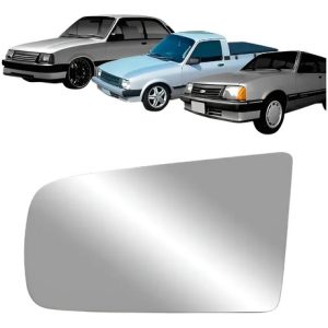 Refil Espelho Chevette/ Chevy/ Marajo 87/91 Esquerdo C/ Base