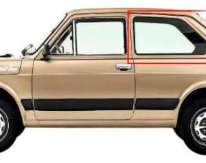 Vidro Janela Lateral Fixa Fiat 147 Lado Esquerdo / Direito