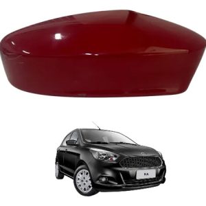 Capa Retrovisor Ford Ka 2014/ 2022 Lado Direito Vermelha Vermelho