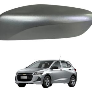 Capa Retrovisor Chevrolet Onix 2020/2023 Lado Esquerdo Prateado