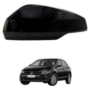 Capa Retrovisor Vw Polo 2018/2020 Lado Esquerdo Preta Preto